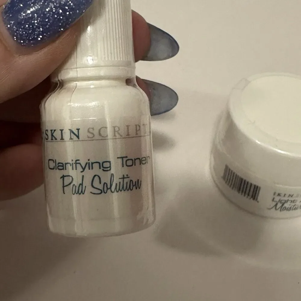 Skin Script Samples Travel Clarifying toner Pad Light‎ Aloe Moisturizer